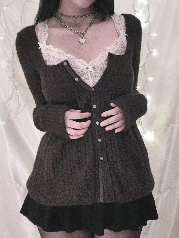 EMMIOL Soft Twill Cloth Sweaters