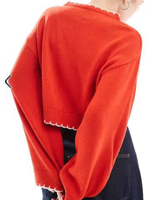 EMMIOL The Swan Design Is Loose Sweaters