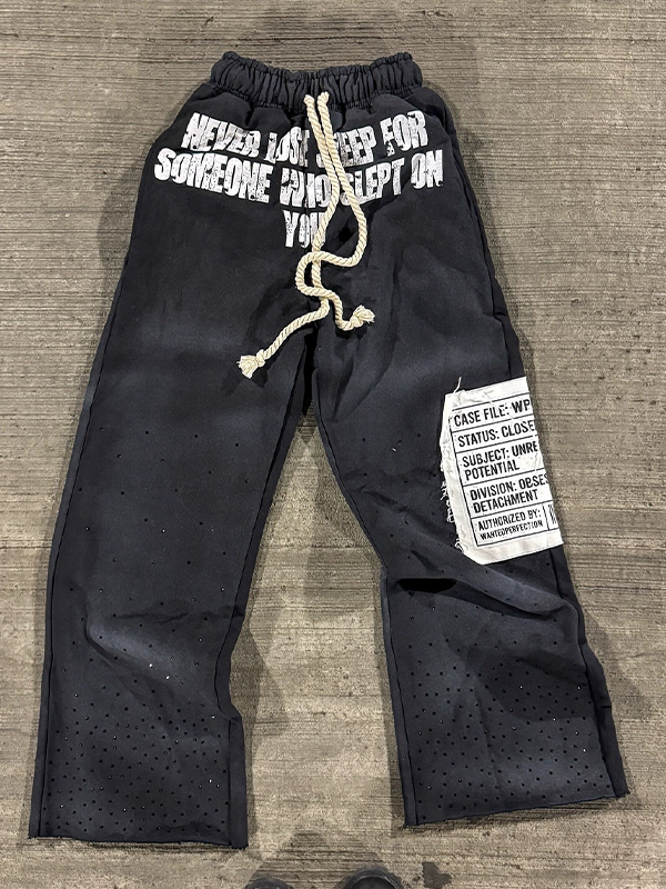 EMMIOL Hip-Hop-Sweatpants mit trendigem Buchstabenprint