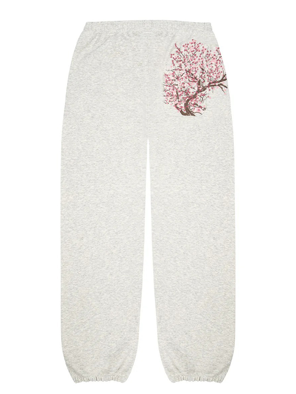 EMMIOL Peach Blossom Embroidery Sweatpants