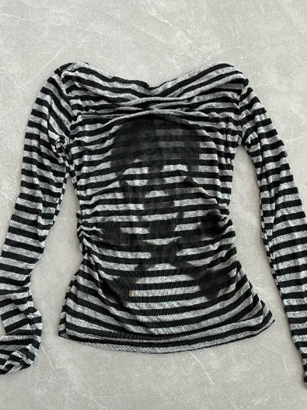 EMMIOL Manica lunga con stampa a motivo teschio