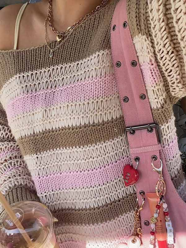 EMMIOL Retro Striped Print Sweaters