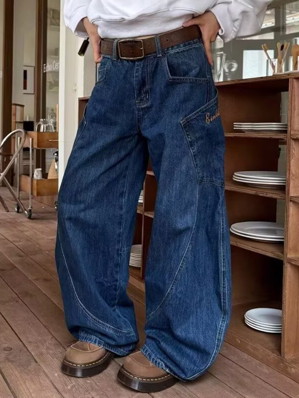 EMMIOL Vaqueros boyfriend con bolsillos grandes de High Street