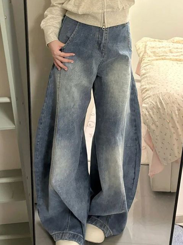 EMMIOL Vaqueros boyfriend blancos lavados retro