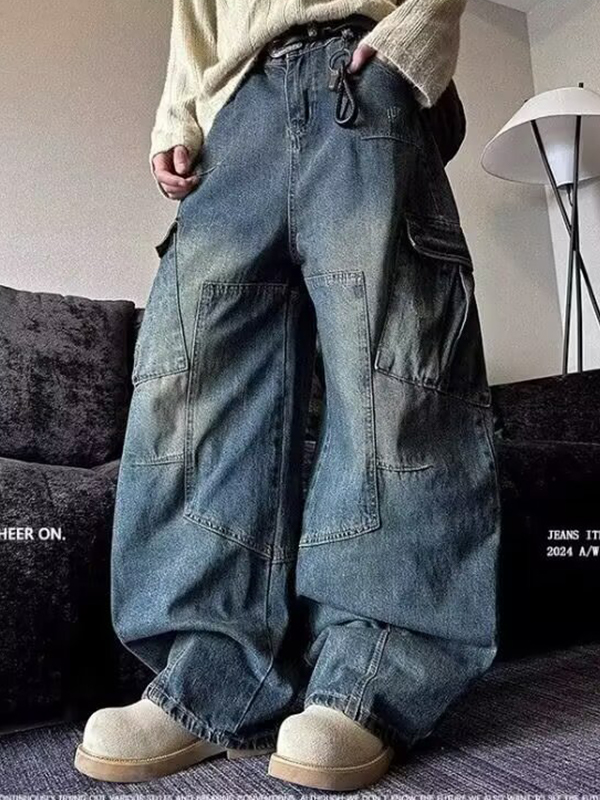 EMMIOL Vaqueros boyfriend Machete con múltiples bolsillos