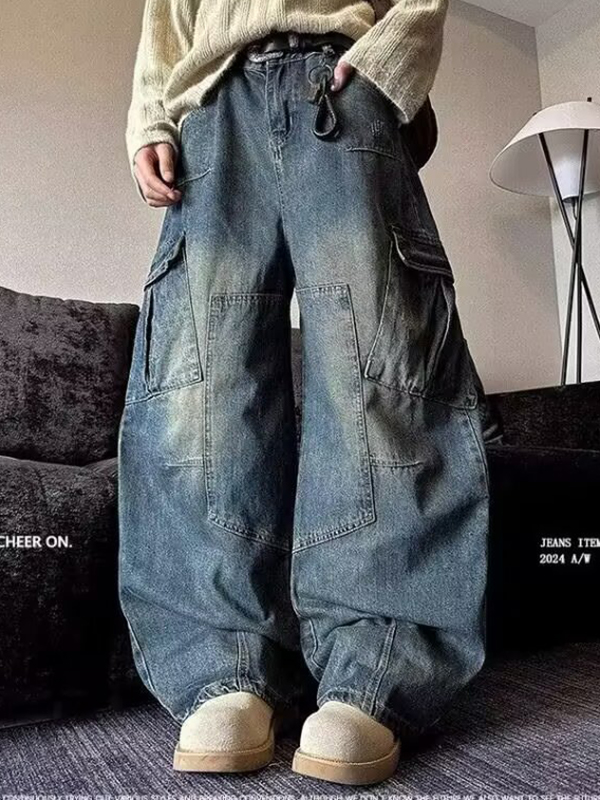 EMMIOL Vaqueros boyfriend Machete con múltiples bolsillos