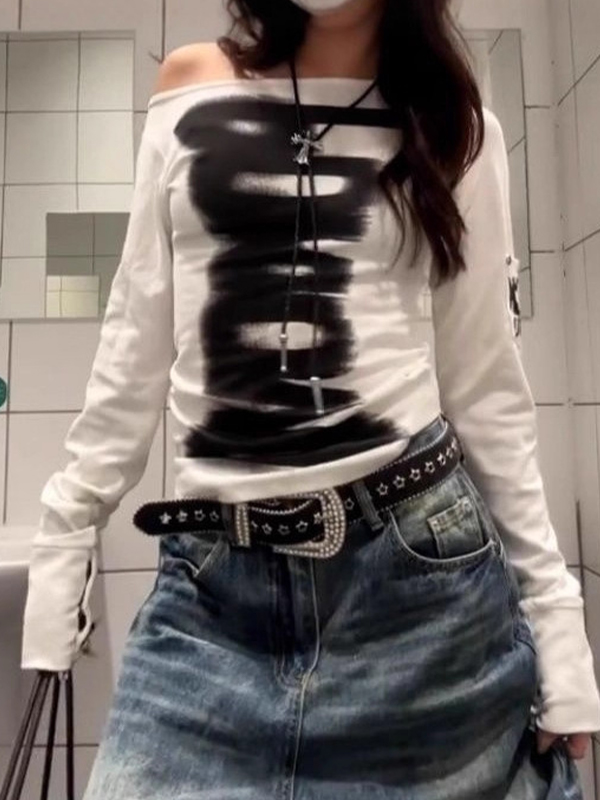 EMMIOL Manica lunga stile street americano Y2K