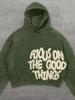 EMMIOL Hip-Hop Slogan Print Sweatshirts