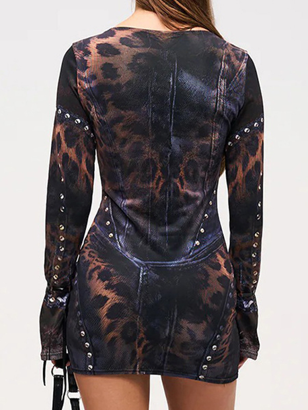 EMMIOL American Retro Print Mini Dress