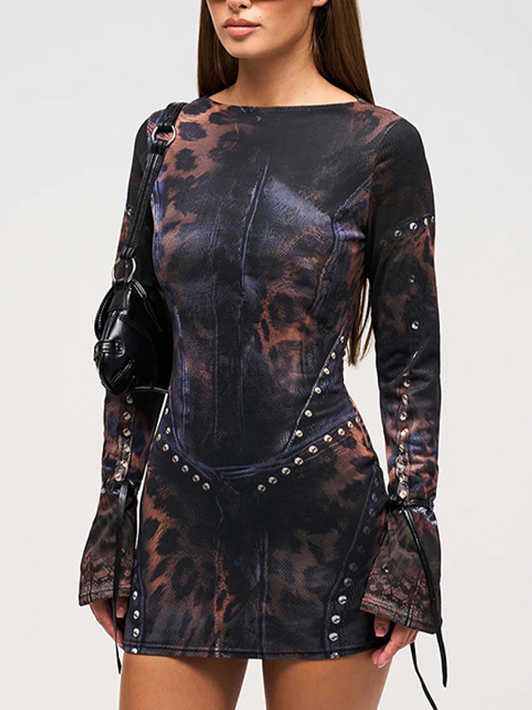 EMMIOL American Retro Print Mini Dress