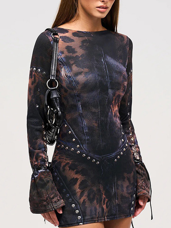 EMMIOL American Retro Print Mini Dress