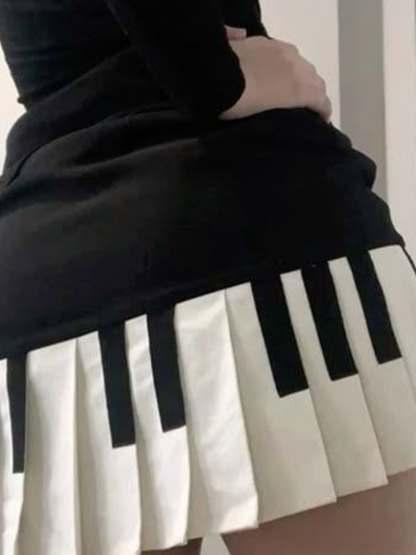 EMMIOL Piano Keyboard Mini Skirt