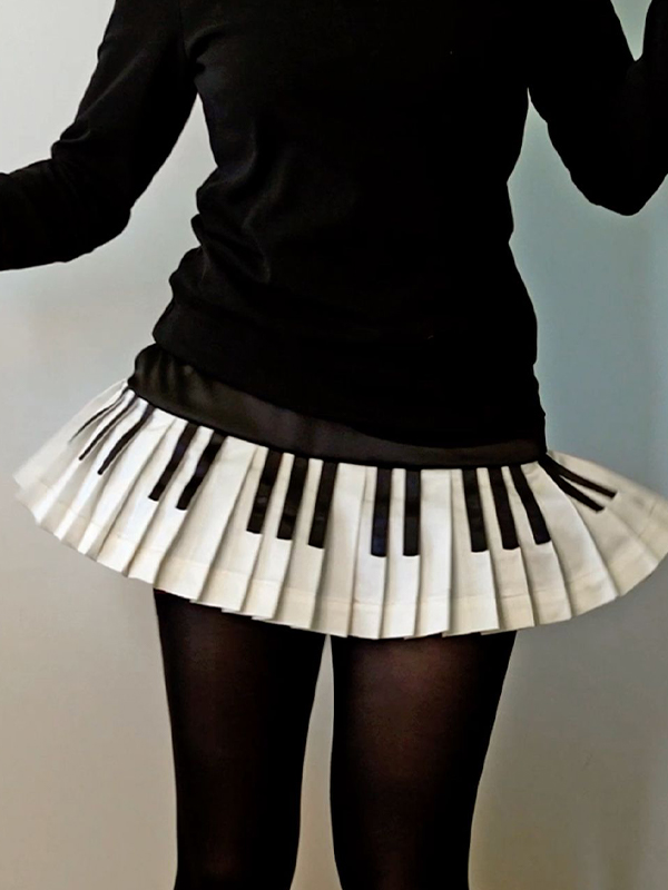 EMMIOL Piano Keyboard Mini Skirt