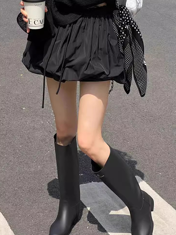 EMMIOL Minigonna dolce con boccioli di fiori e coulisse