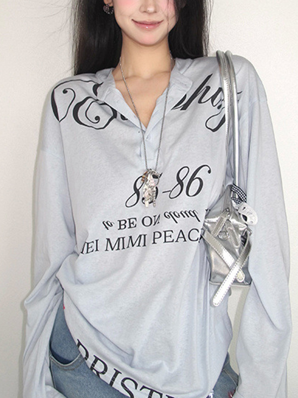 EMMIOL American Retro Print Long Sleeve