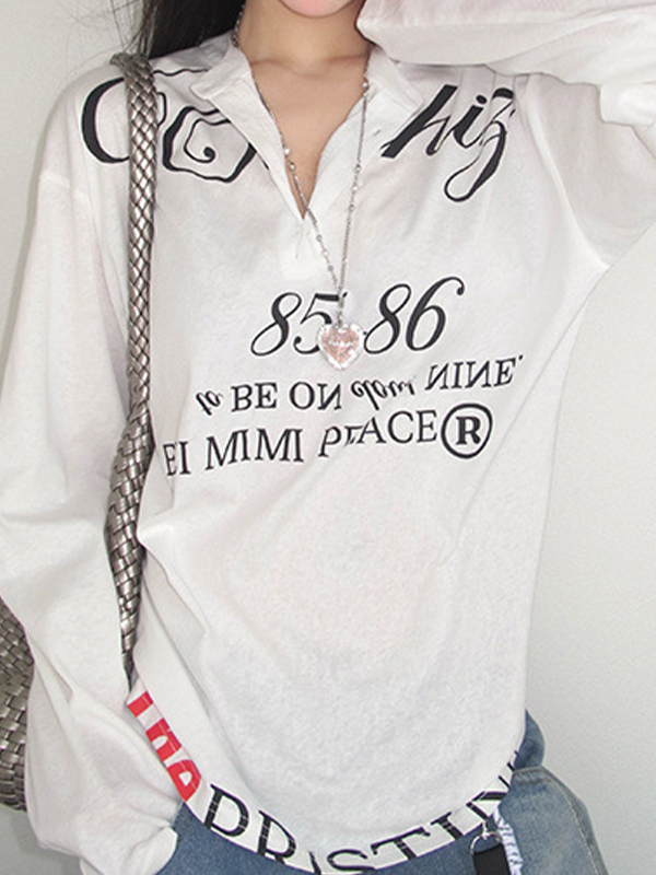 EMMIOL American Retro Print Long Sleeve