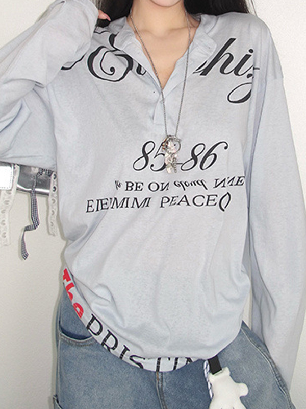 EMMIOL American Retro Print Long Sleeve