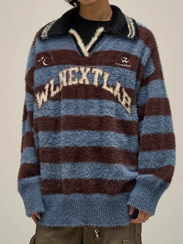 EMMIOL Retro Striped Print Sweaters