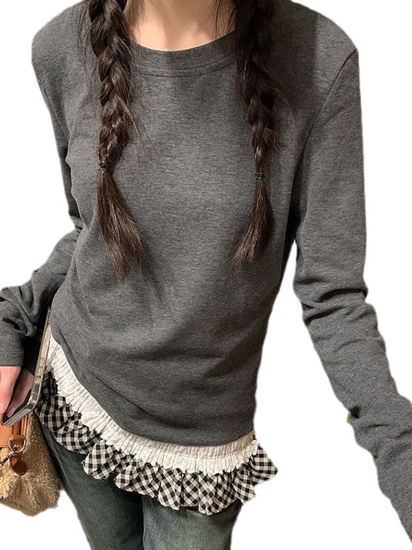 EMMIOL False Two-Piece Splicing Sweaters