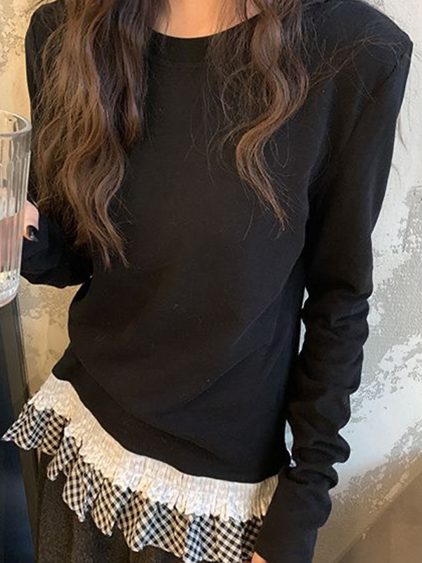 EMMIOL False Two-Piece Splicing Sweaters