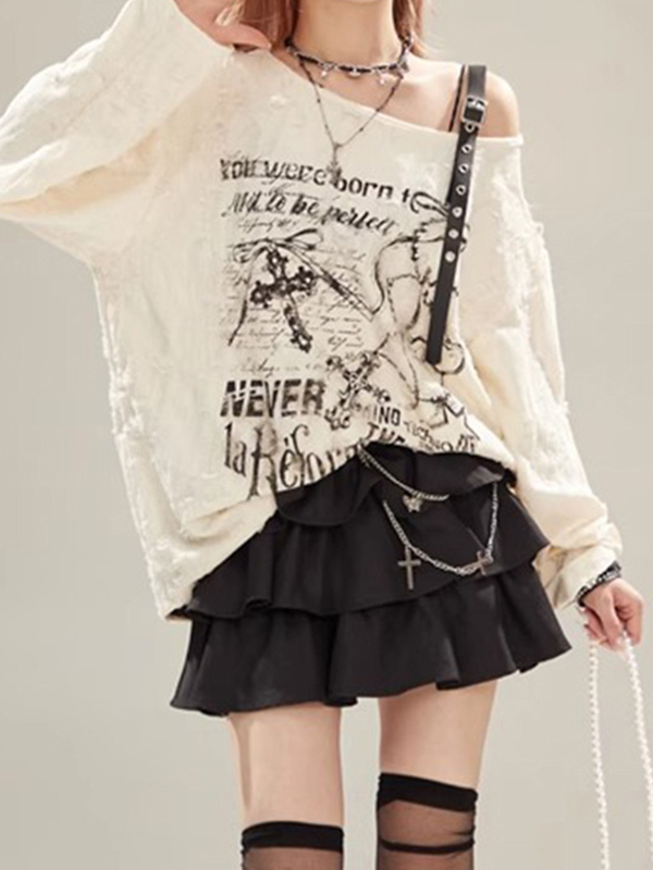 EMMIOL Maniche lunghe strappate in stile retrò