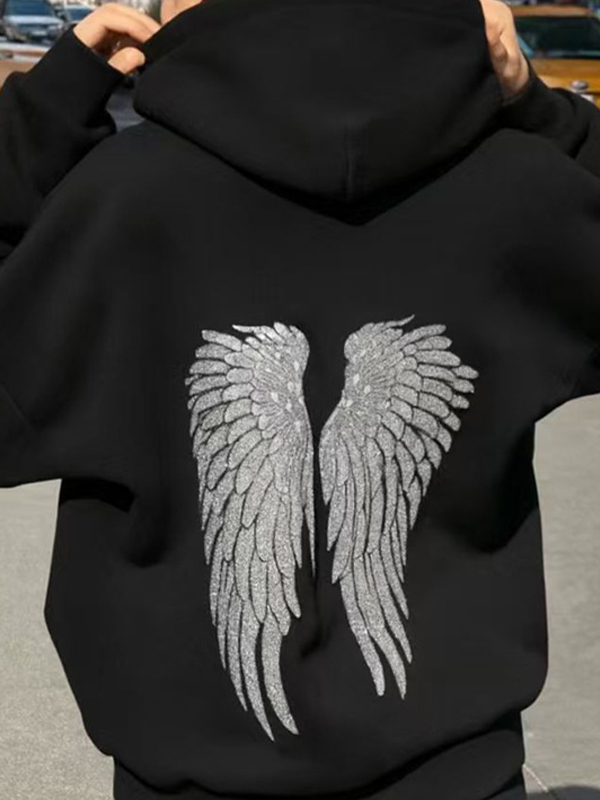 EMMIOL Retro Wings Punk Sweatshirts