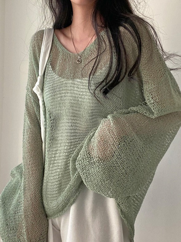 EMMIOL Loose And Casual Knitted Long Sleeve