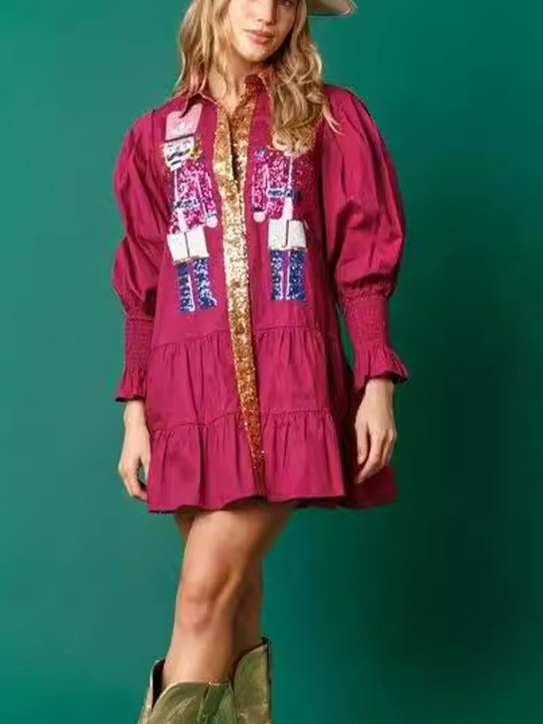 EMMIOL Holiday Party Santa Mini Dress