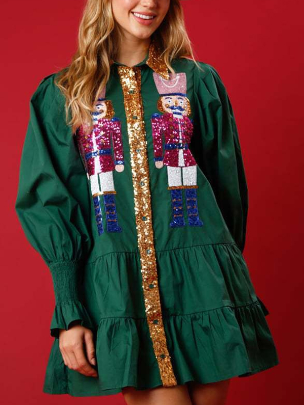 EMMIOL Holiday Party Santa Mini Dress