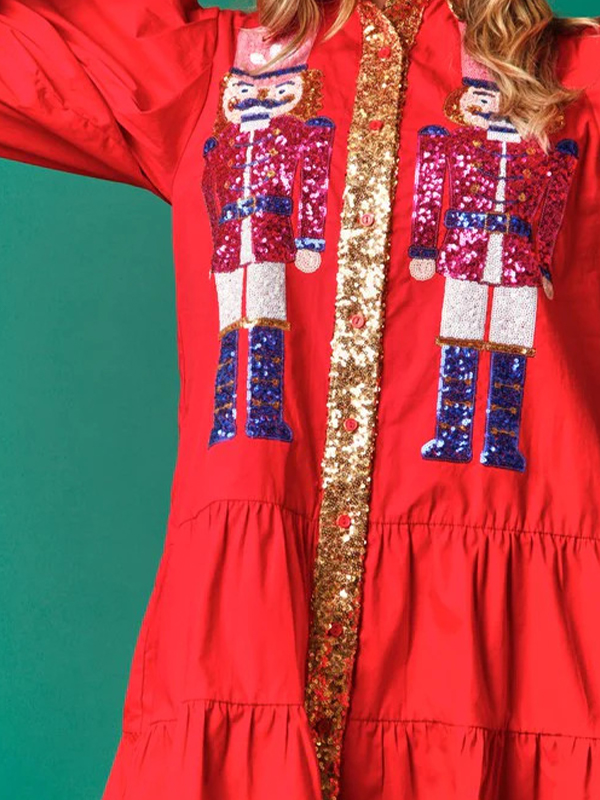 EMMIOL Holiday Party Santa Mini Dress