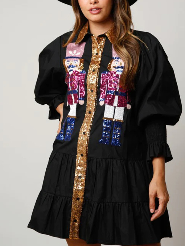 EMMIOL Holiday Party Santa Mini Dress