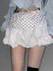 EMMIOL Minigonna a pois con boccioli intrecciati