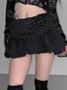 EMMIOL Minigonna a pois con boccioli intrecciati