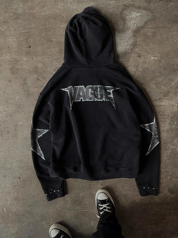 EMMIOL American-Style Rivet Print Sweatshirts