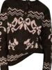 EMMIOL Henley Jacquard Sweater