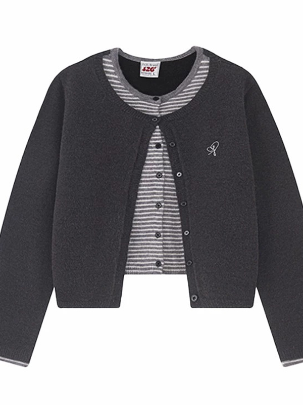 EMMIOL Two-Piece Striped Sweater