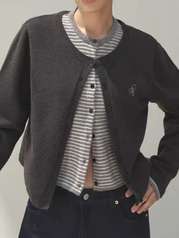 EMMIOL Two-Piece Striped Sweater