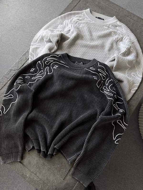 EMMIOL Sudadera con estampado gótico callejero