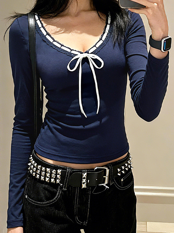 EMMIOL Papillon color block a manica lunga