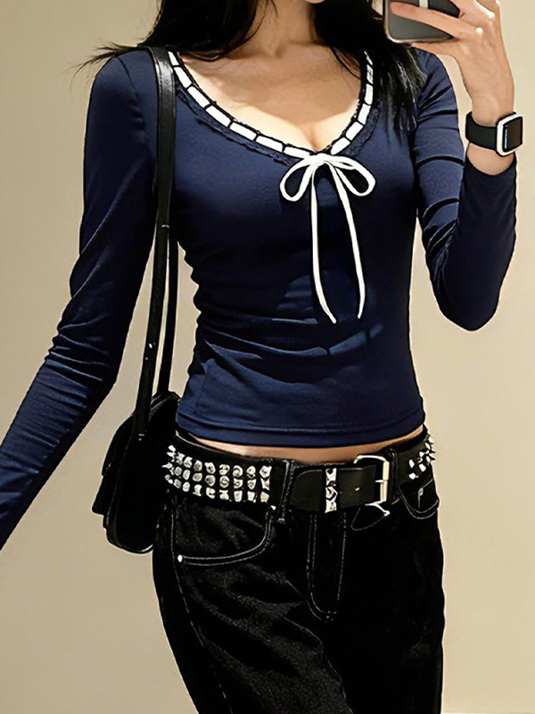 EMMIOL Papillon color block a manica lunga