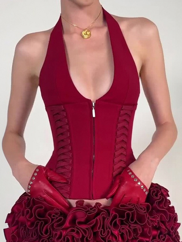 EMMIOL Star Strappy Halter Vest