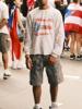 EMMIOL Retro-Sweatshirt mit amerikanischer Flagge, übergroß, langärmelig