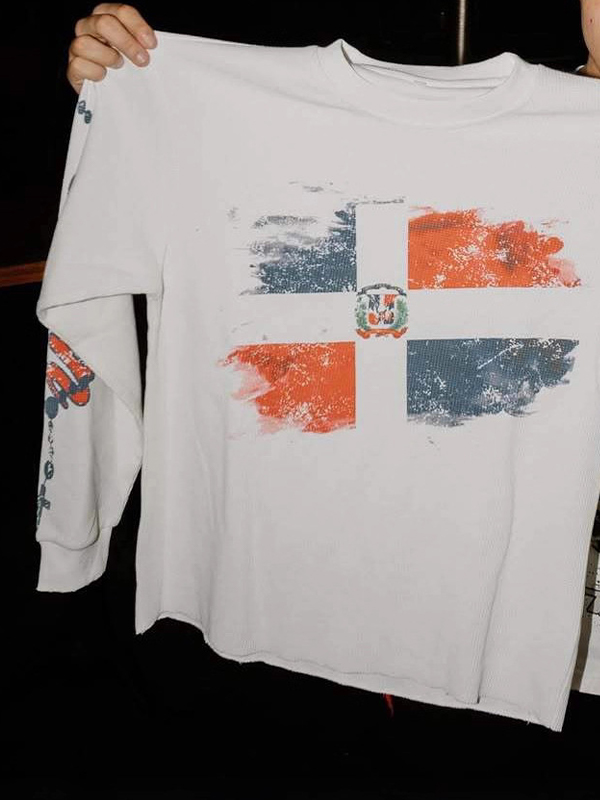 EMMIOL Retro-Sweatshirt mit amerikanischer Flagge, übergroß, langärmelig