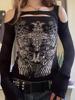 EMMIOL T-shirt a maniche lunghe con stampa ala