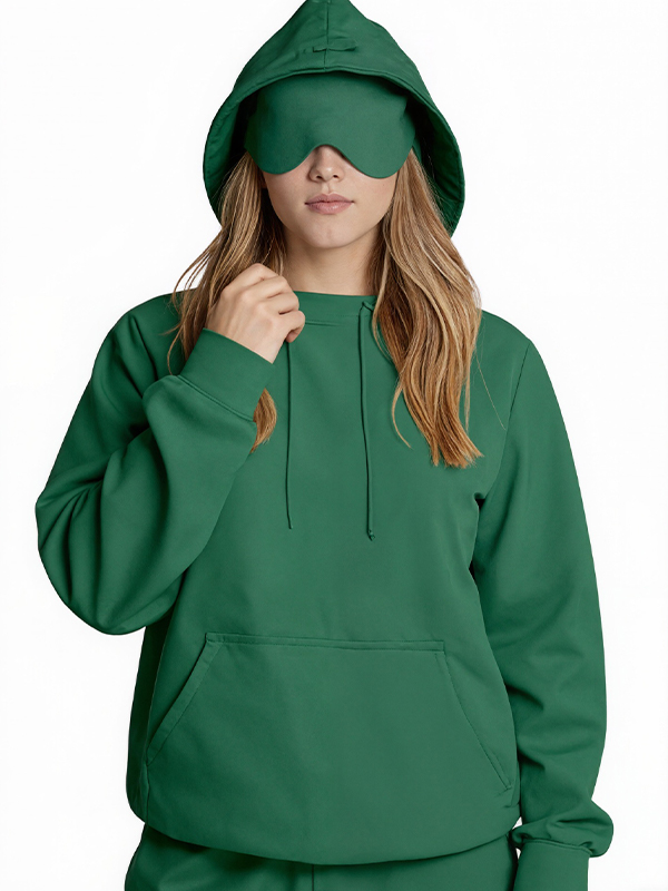 EMMIOL Built-In Eye Mask Multi-Pocket Sweatshirts