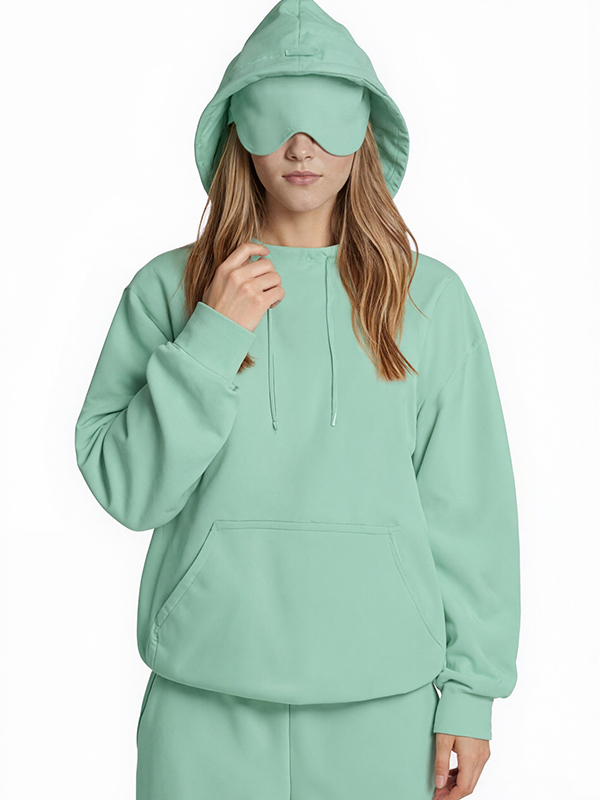 EMMIOL Built-In Eye Mask Multi-Pocket Sweatshirts