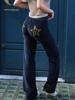 EMMIOL Pantaloni a gamba dritta con stampe a stella