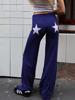 EMMIOL Pantaloni a gamba dritta con stampe a stella