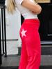 EMMIOL Pantaloni a gamba dritta con stampe a stella