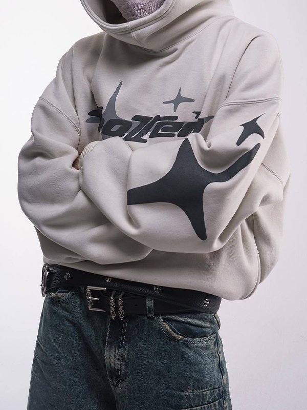 EMMIOL Felpa con stampa di lettere Y2K Star